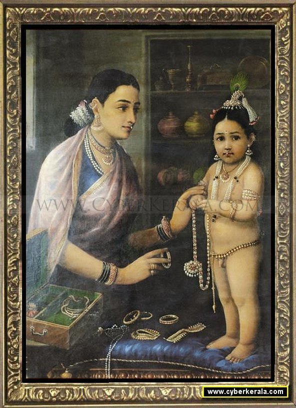 Yasoda Adorning Krishna